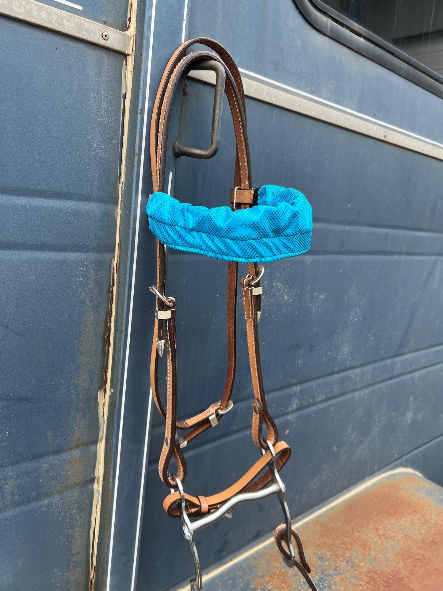 Turquoise Kaleidoscope Browband or Noseband Cover (ONE Cover Only)