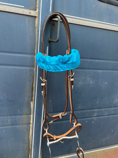 Turquoise Kaleidoscope Browband or Noseband Cover (ONE Cover Only)