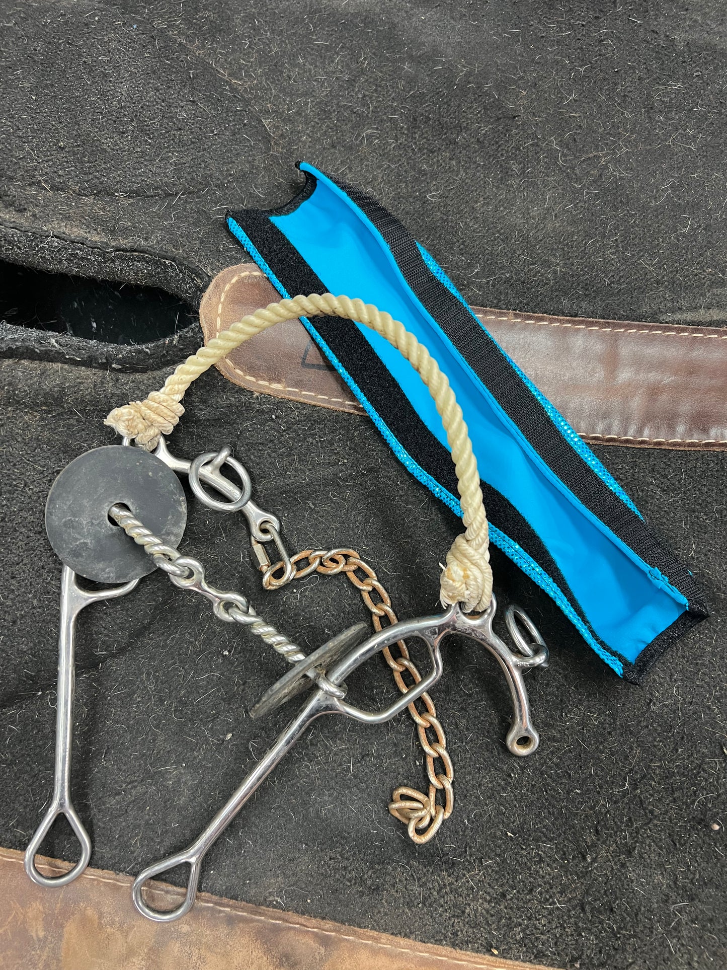 Turquoise Kaleidoscope Browband or Noseband Cover (ONE Cover Only)