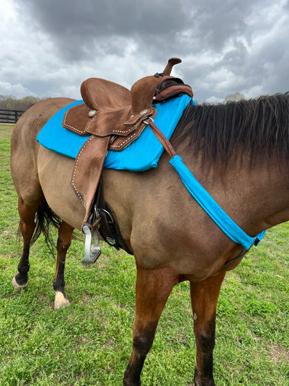 Turquoise Kaleidoscope Breast Collar Cover (Covers ONLY)