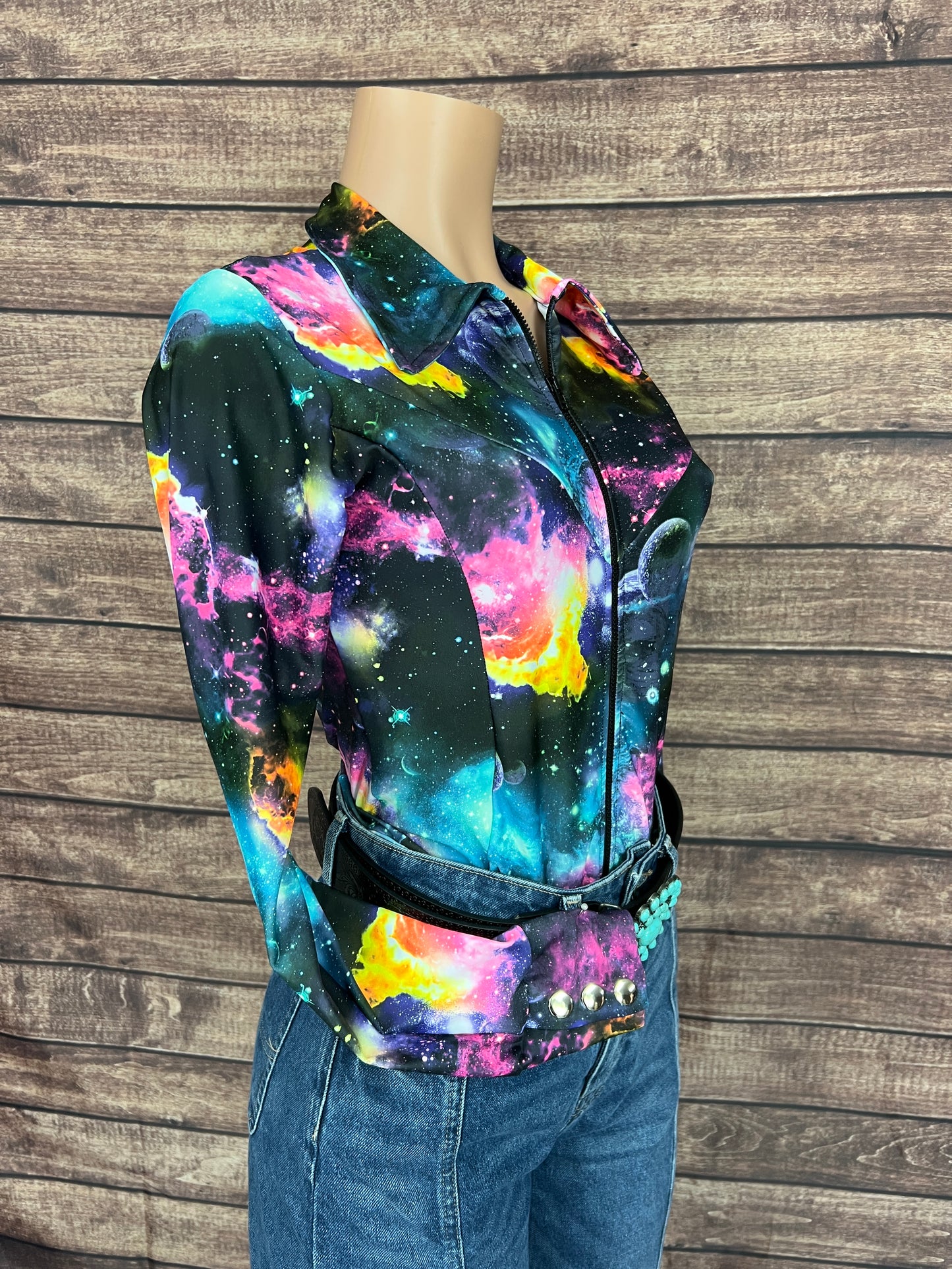 Andromeda Zipper Front Rodeo Shirt