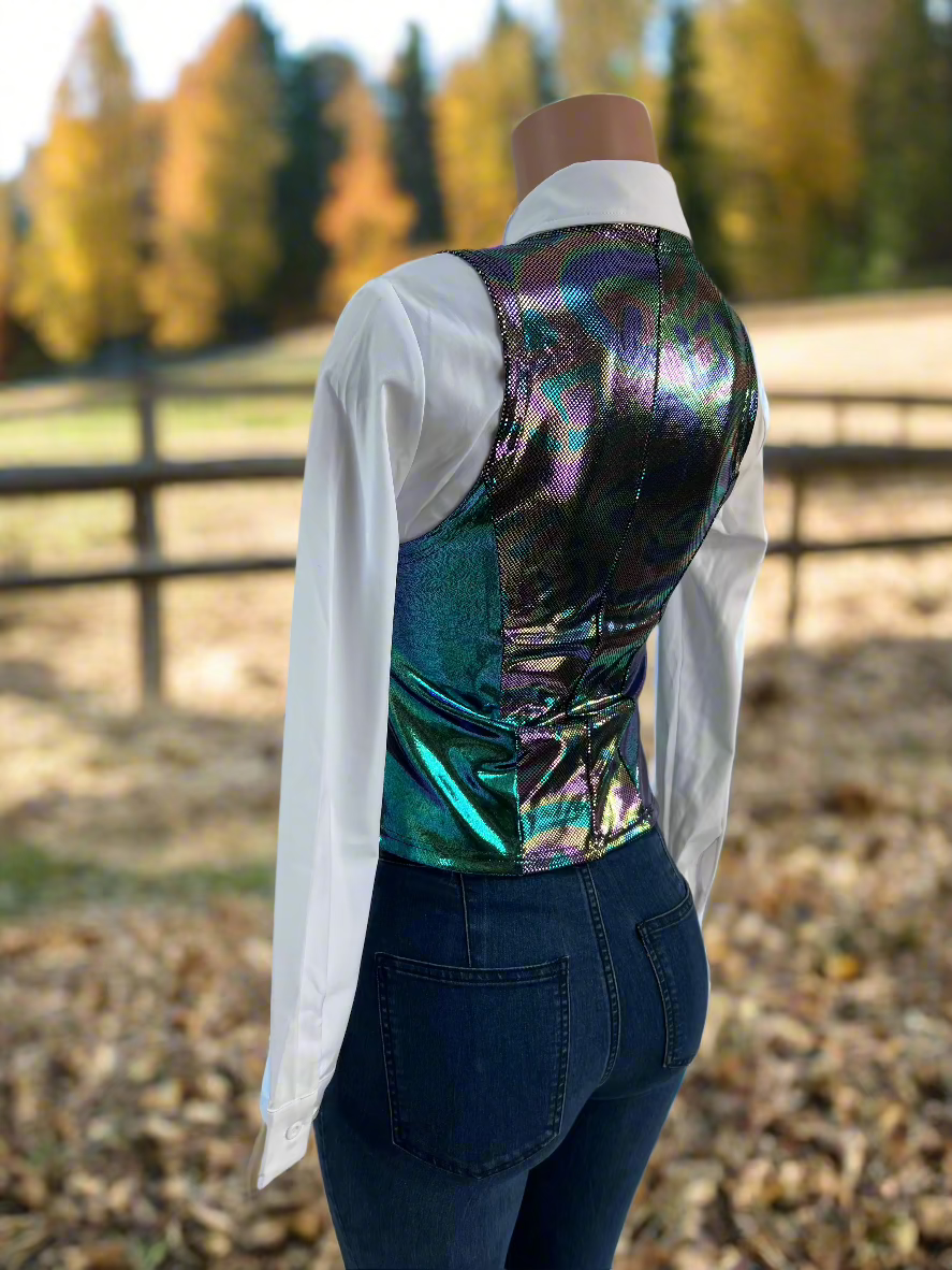 Oil Slick Snap Front Western Vest Rodeo Shirt Riverside Rodeo Shirts 