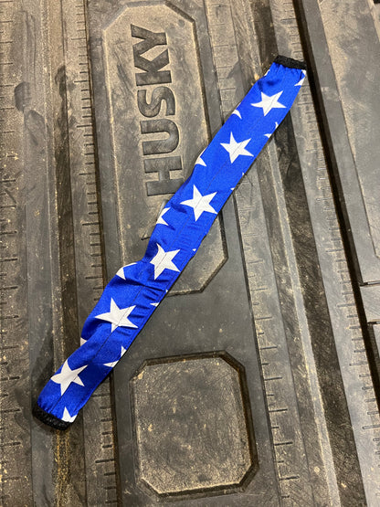 Blue and White Star Print Browband or Noseband Cover (ONE Cover Only)