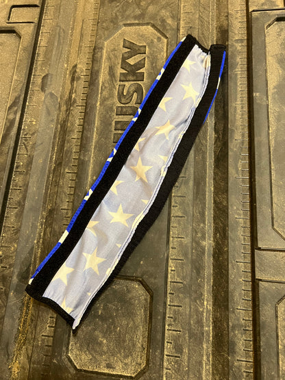 Blue and White Star Print Browband or Noseband Cover (ONE Cover Only)