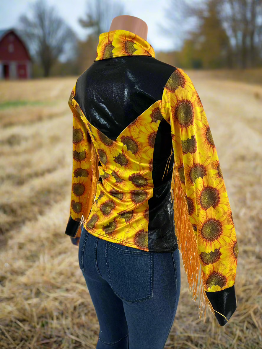 Sunflower Fields Rodeo shirt - Snap Front Rodeo Shirt Riverside Rodeo Shirts 