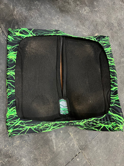 Western Saddle Pad COVER in Neon Green Lightning (Saddle Pad Cover Only)