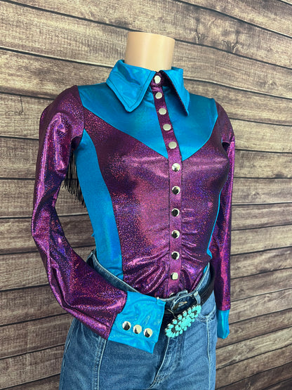 Sedona Snap Front Rodeo Shirt with Yoke Fringe