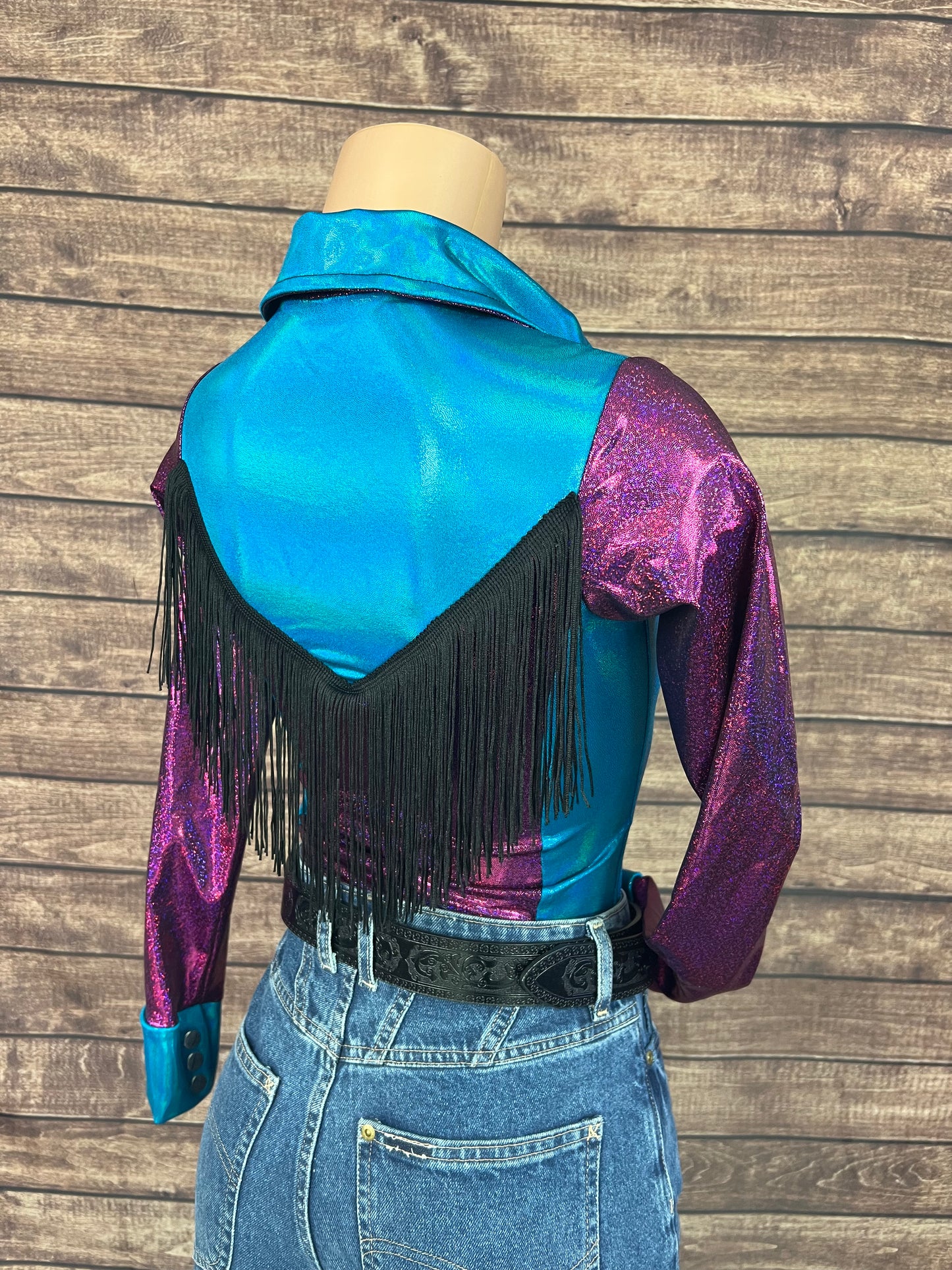 Sedona Snap Front Rodeo Shirt with Yoke Fringe