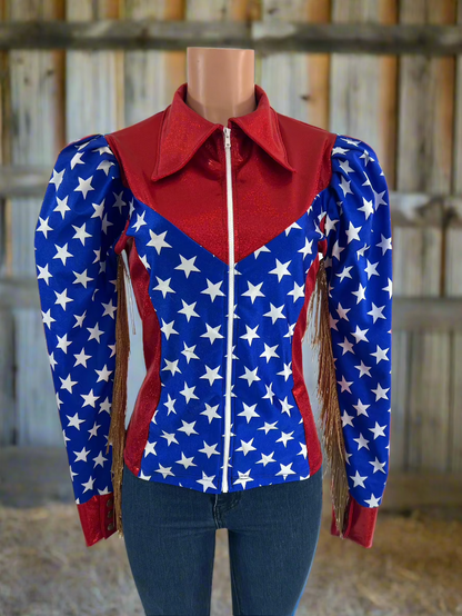 Puffed Sleeve Firecracker Rodeo Shirt Rodeo Shirt Riverside Rodeo Shirts 