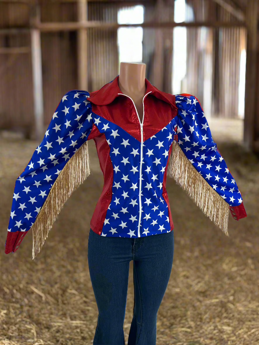 Puffed Sleeve Firecracker Rodeo Shirt Rodeo Shirt Riverside Rodeo Shirts 