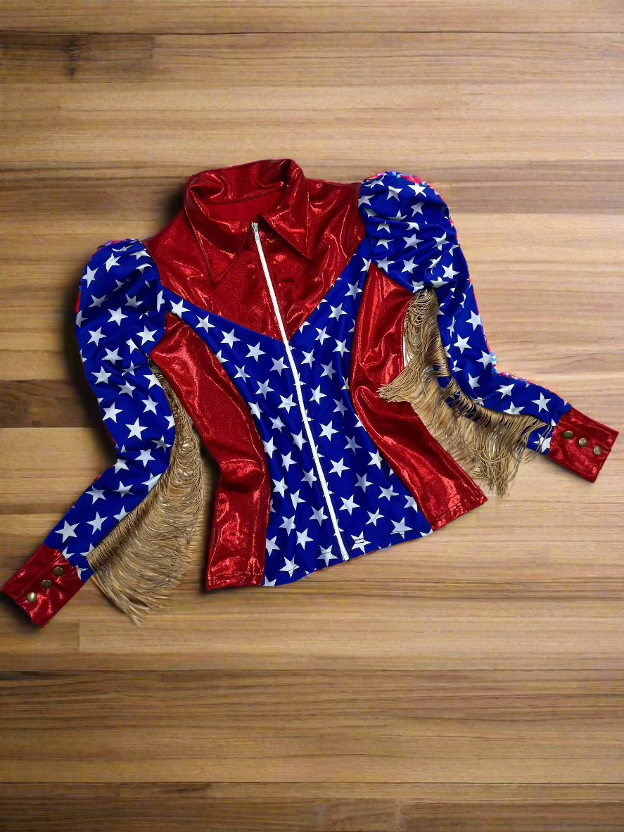 Puffed Sleeve Firecracker Rodeo Shirt Rodeo Shirt Riverside Rodeo Shirts 