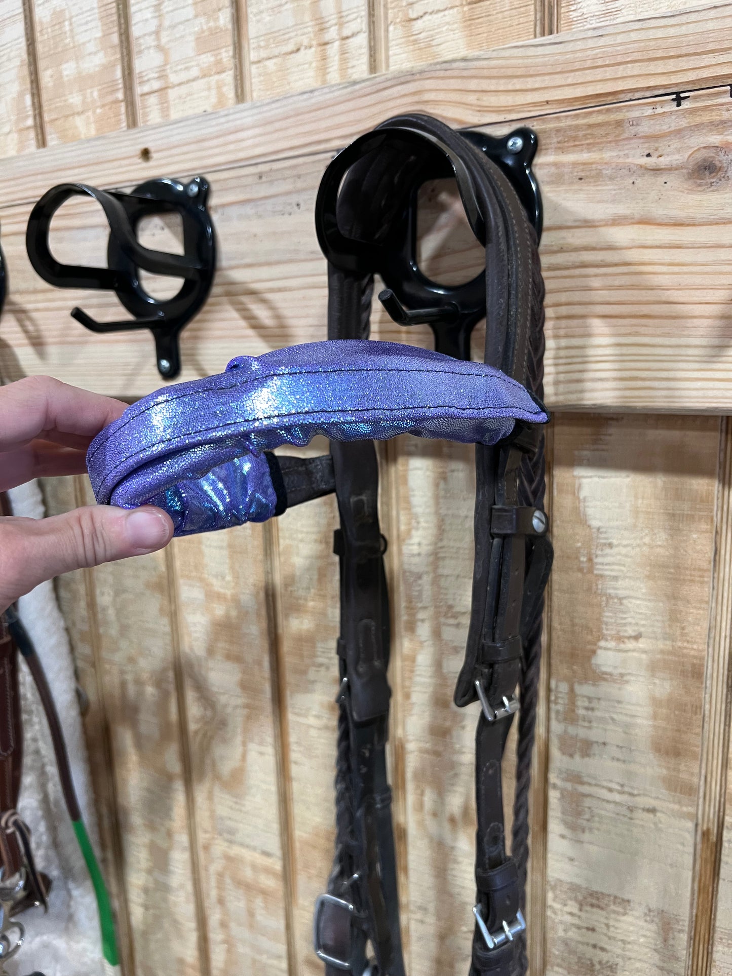 Lavender Ice Browband or Noseband Cover (ONE Cover Only)