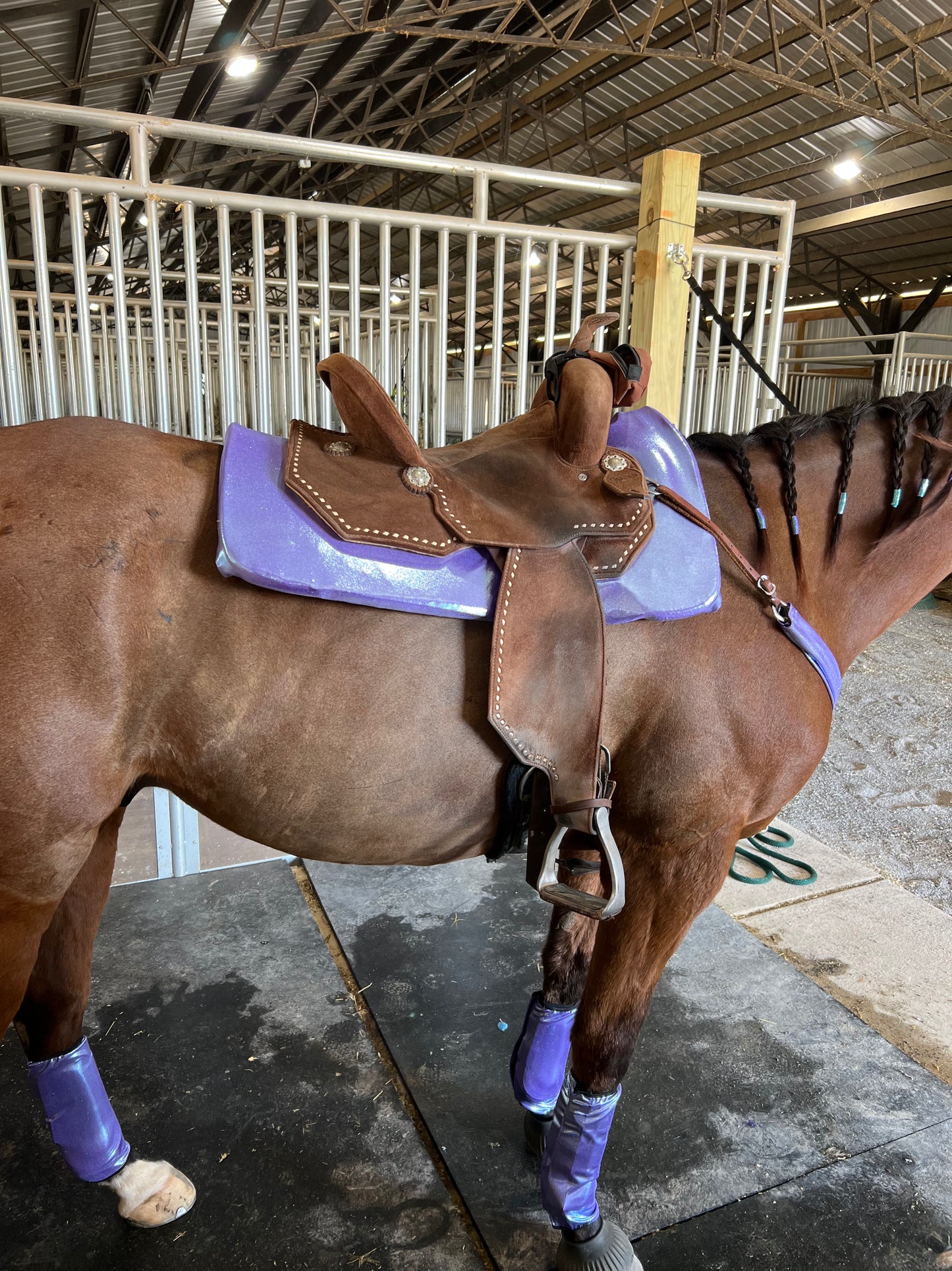 Western Saddle Pad COVER in Lavender Ice (Saddle Pad Cover Only)