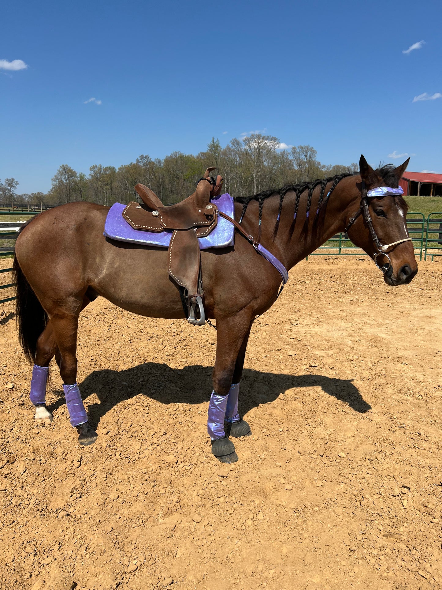 Lavender Ice Browband or Noseband Cover (ONE Cover Only)