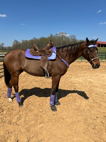 Lavender Ice Browband or Noseband Cover (ONE Cover Only)