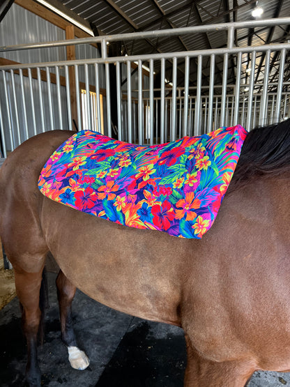 Western Saddle Pad COVER in Tahitian Floral (Saddle Pad Cover Only)