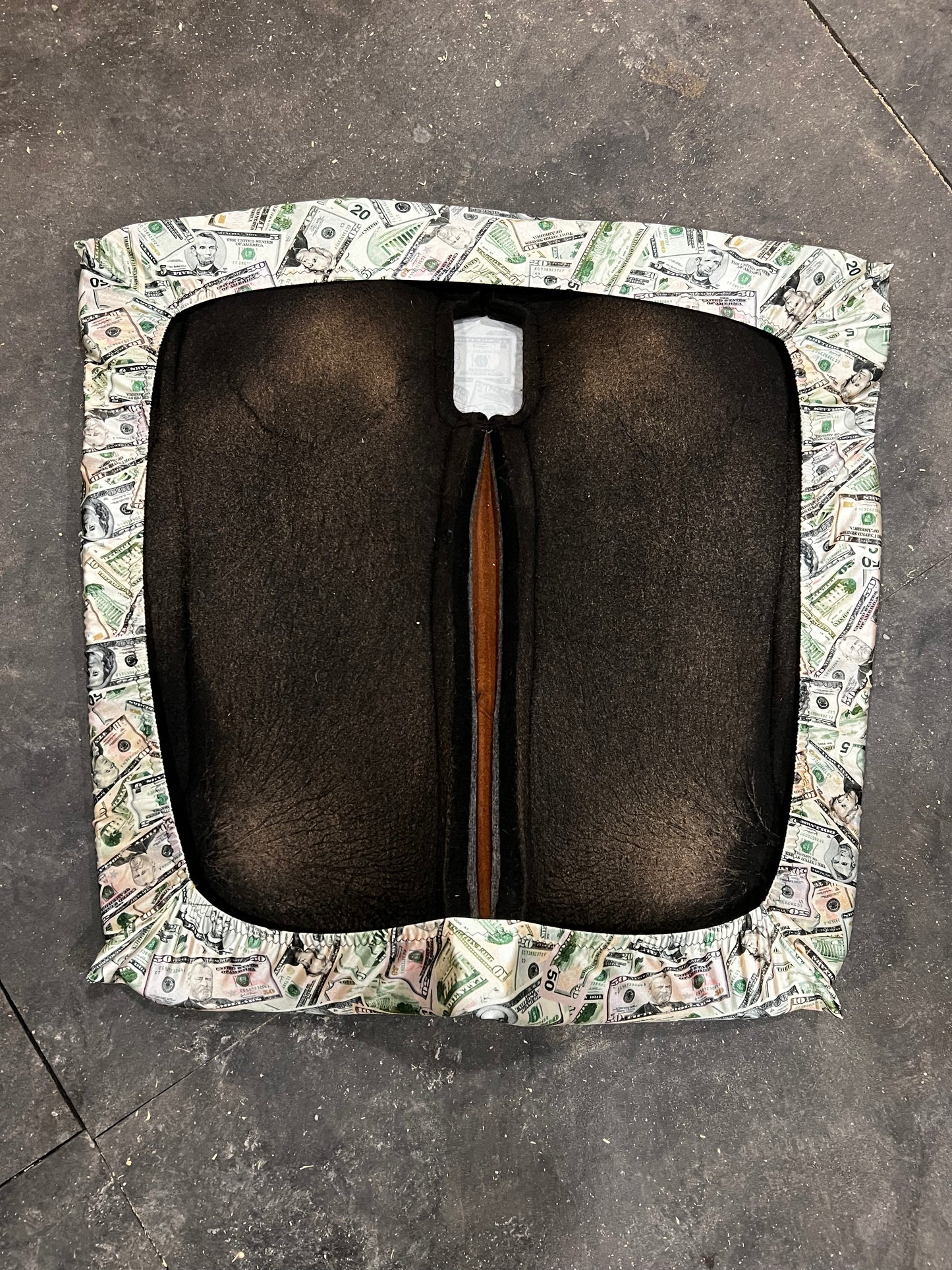 Western Saddle Pad COVER in Cold Cash (Saddle Pad Cover Only)