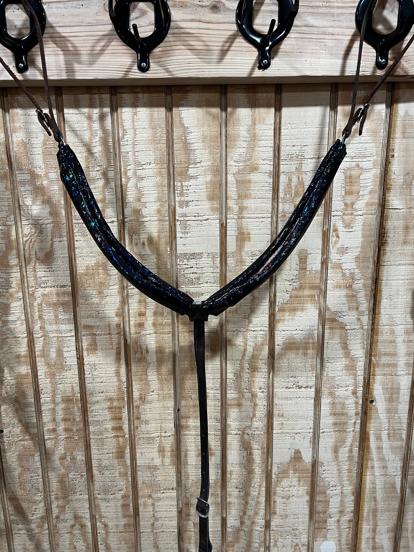Black Kaleidoscope Breast Collar Cover (Covers ONLY)