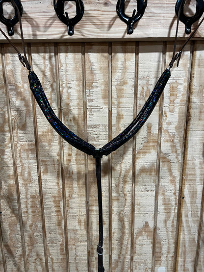 Black Kaleidoscope Breast Collar Cover (Covers ONLY)