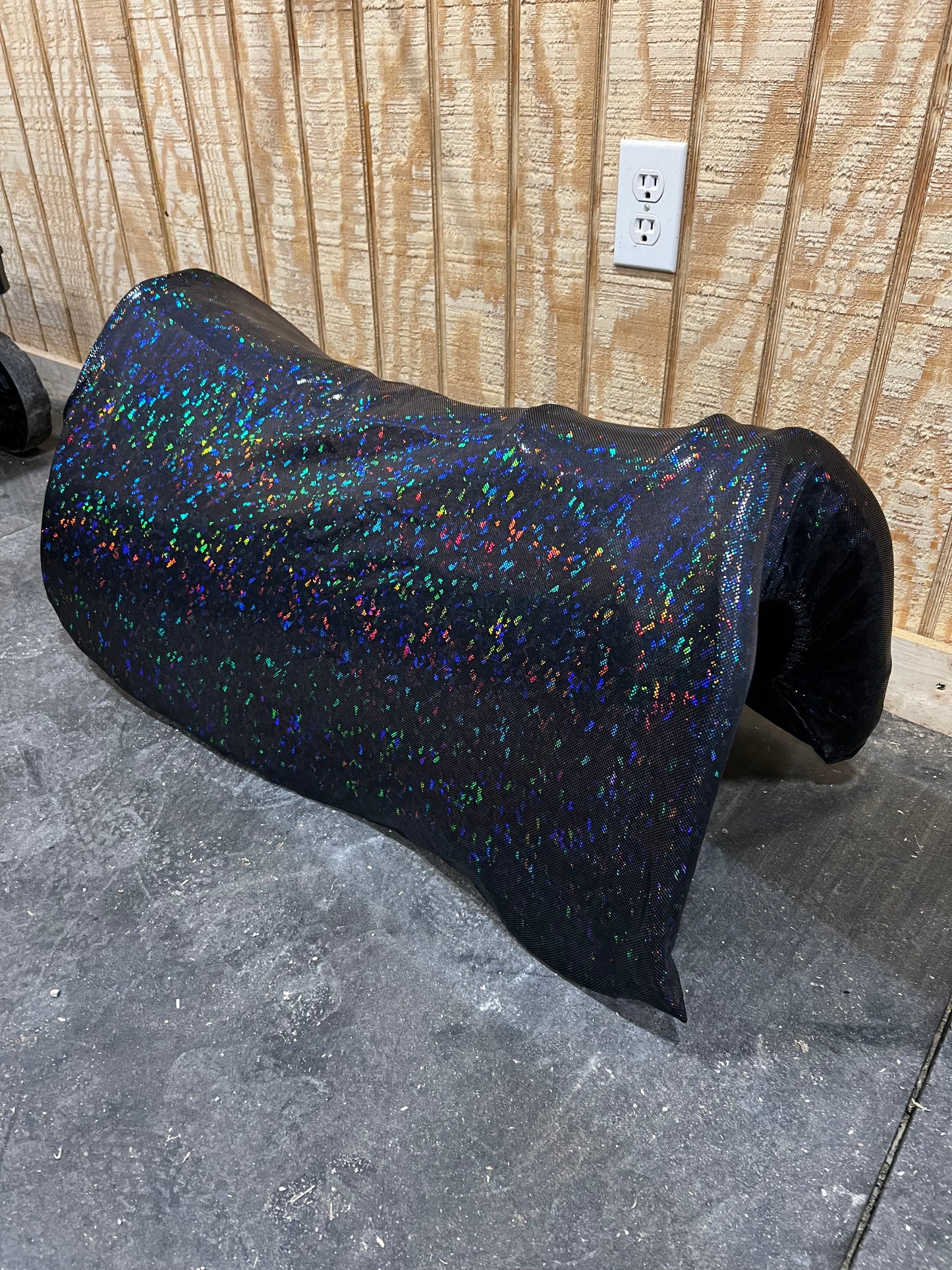 Western Saddle Pad COVER in Black Kaleidoscope (Saddle Pad Cover Only)