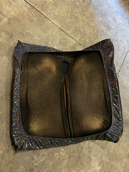 Western Saddle Pad COVER in Black Kaleidoscope (Saddle Pad Cover Only)