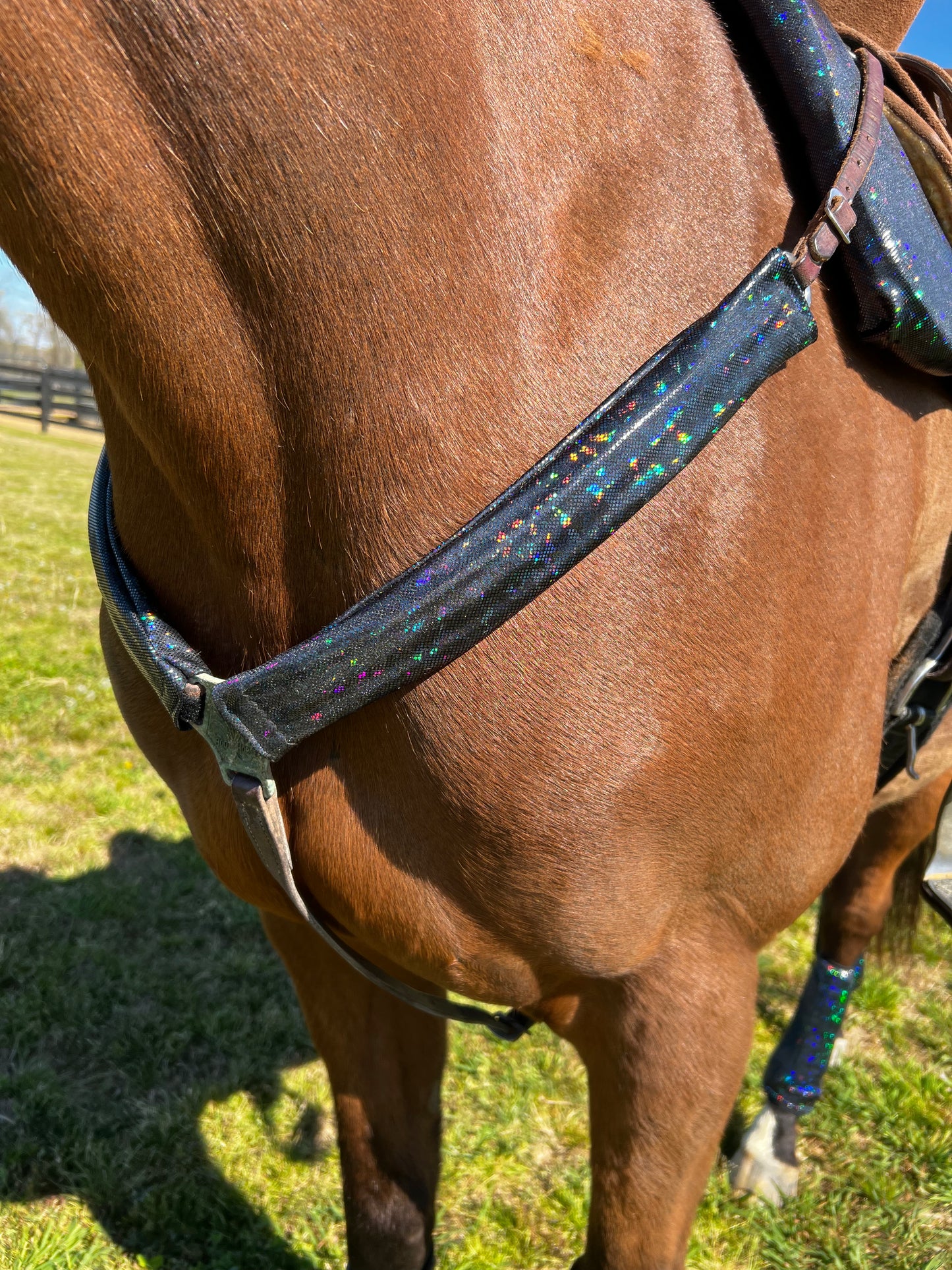 Black Kaleidoscope Breast Collar Cover (Covers ONLY)