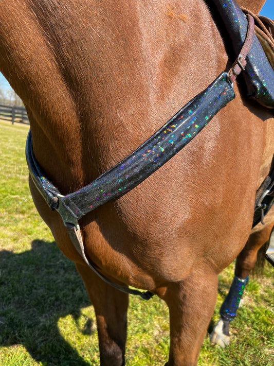 Black Kaleidoscope Breast Collar Cover (Covers ONLY)