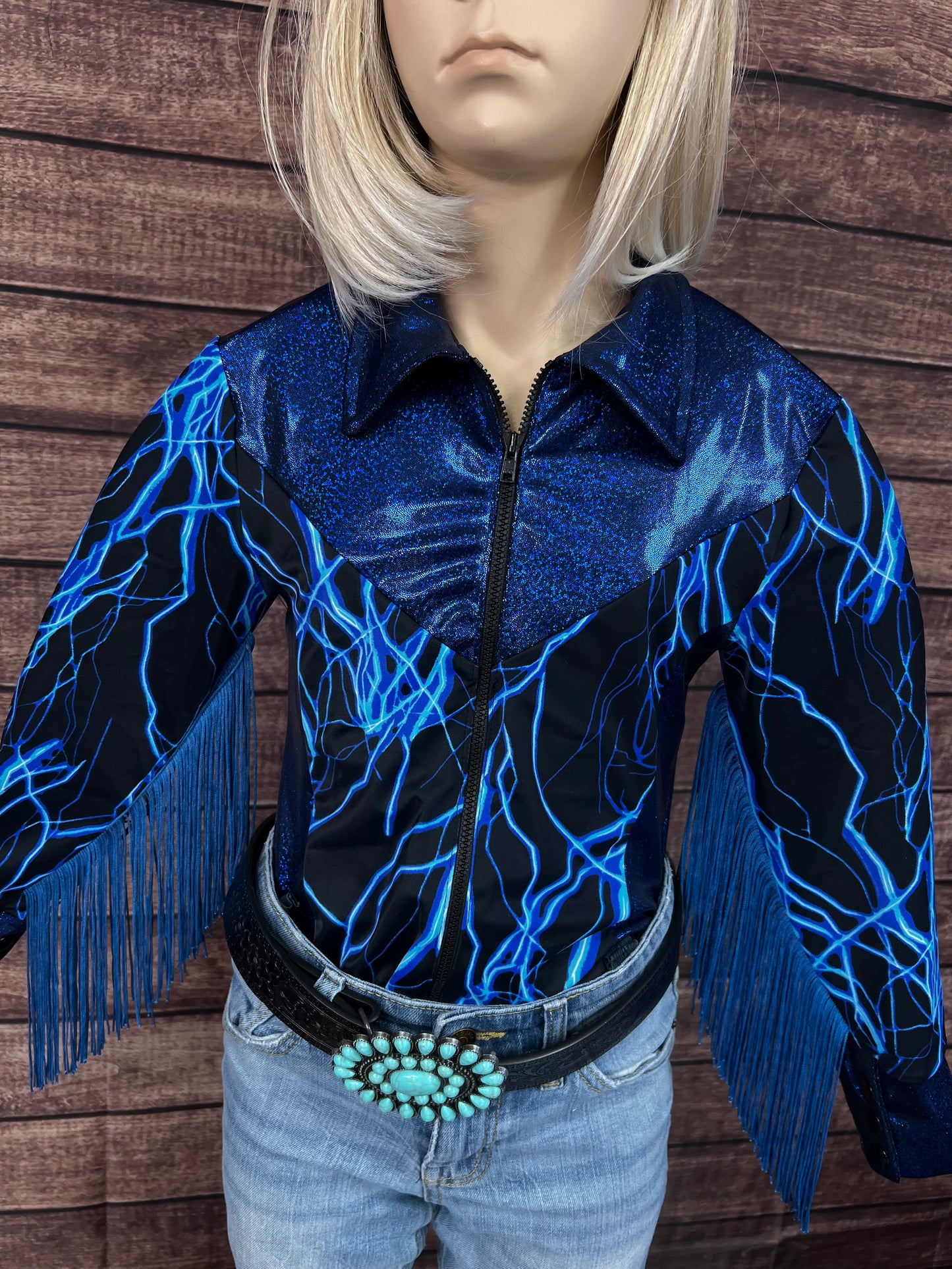 Blue Lightning Rodeo Shirt