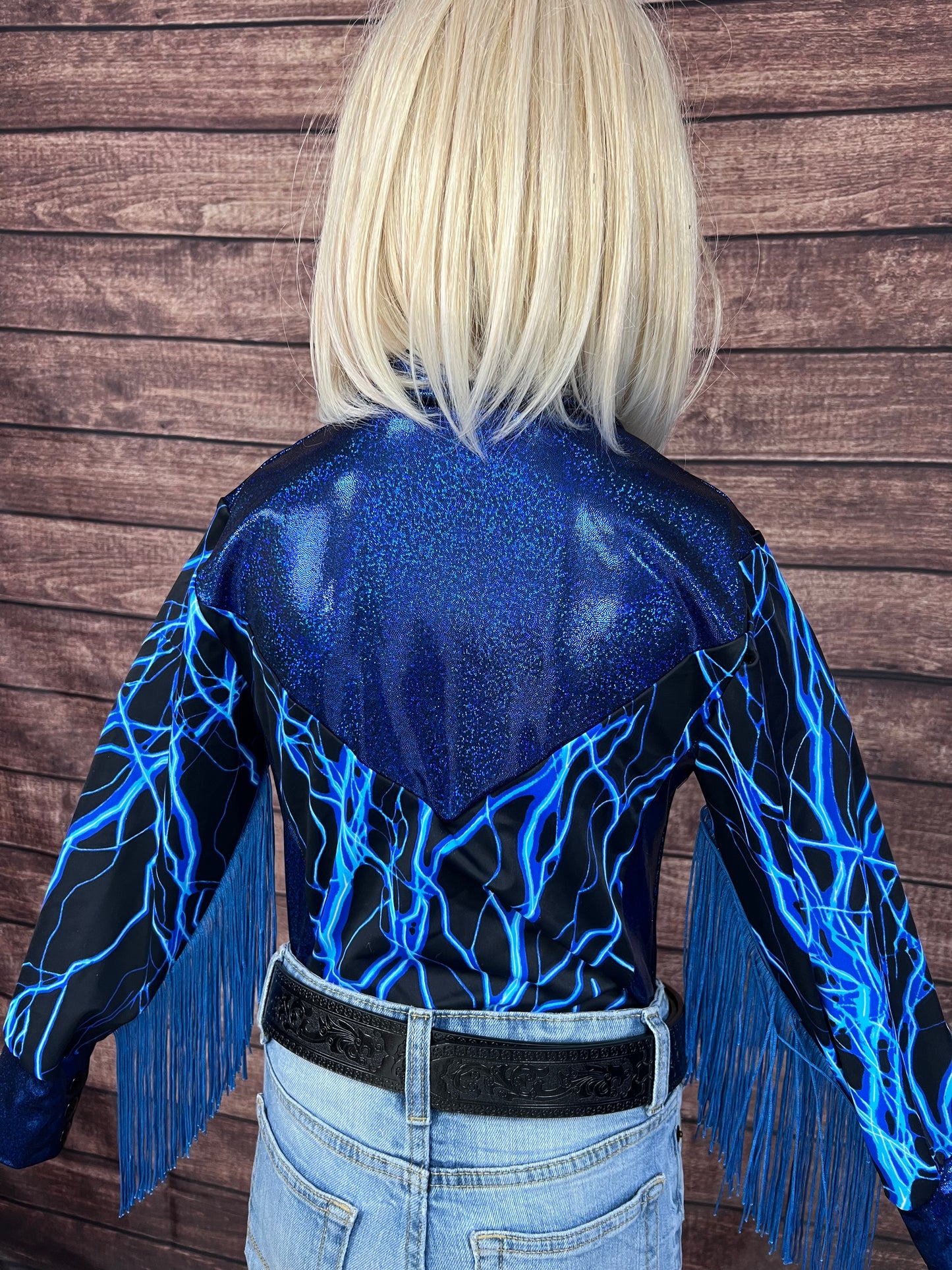 Blue Lightning Rodeo Shirt