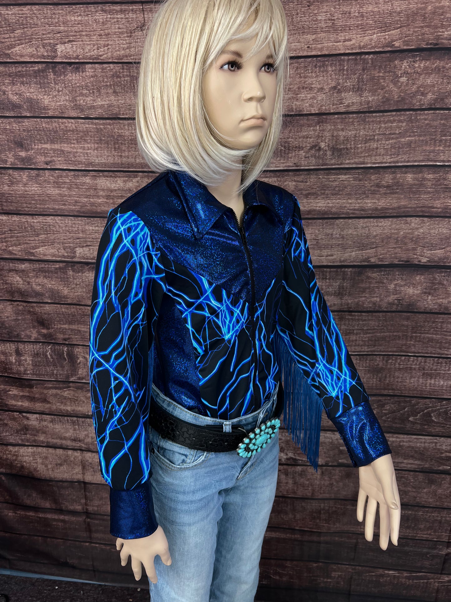 Blue Lightning Rodeo Shirt