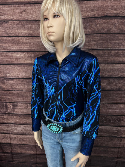 Blue Lightning Rodeo Shirt