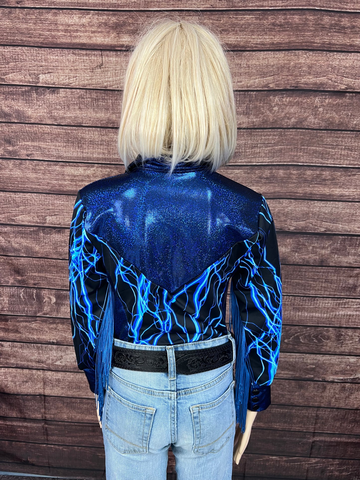 Blue Lightning Rodeo Shirt