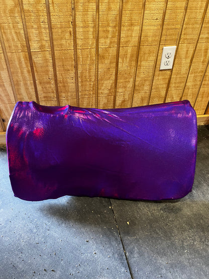 Western Saddle Pad COVER in Grape Holographic (Saddle Pad Cover Only)