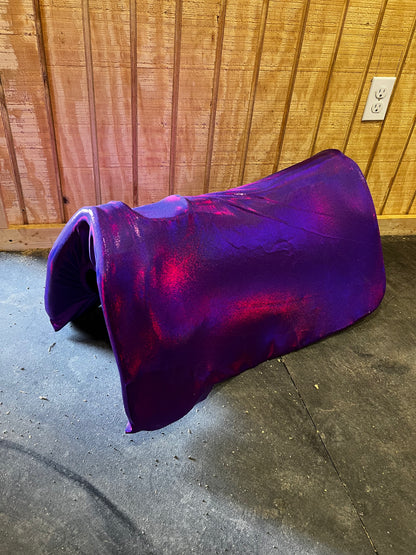 Western Saddle Pad COVER in Grape Holographic (Saddle Pad Cover Only)