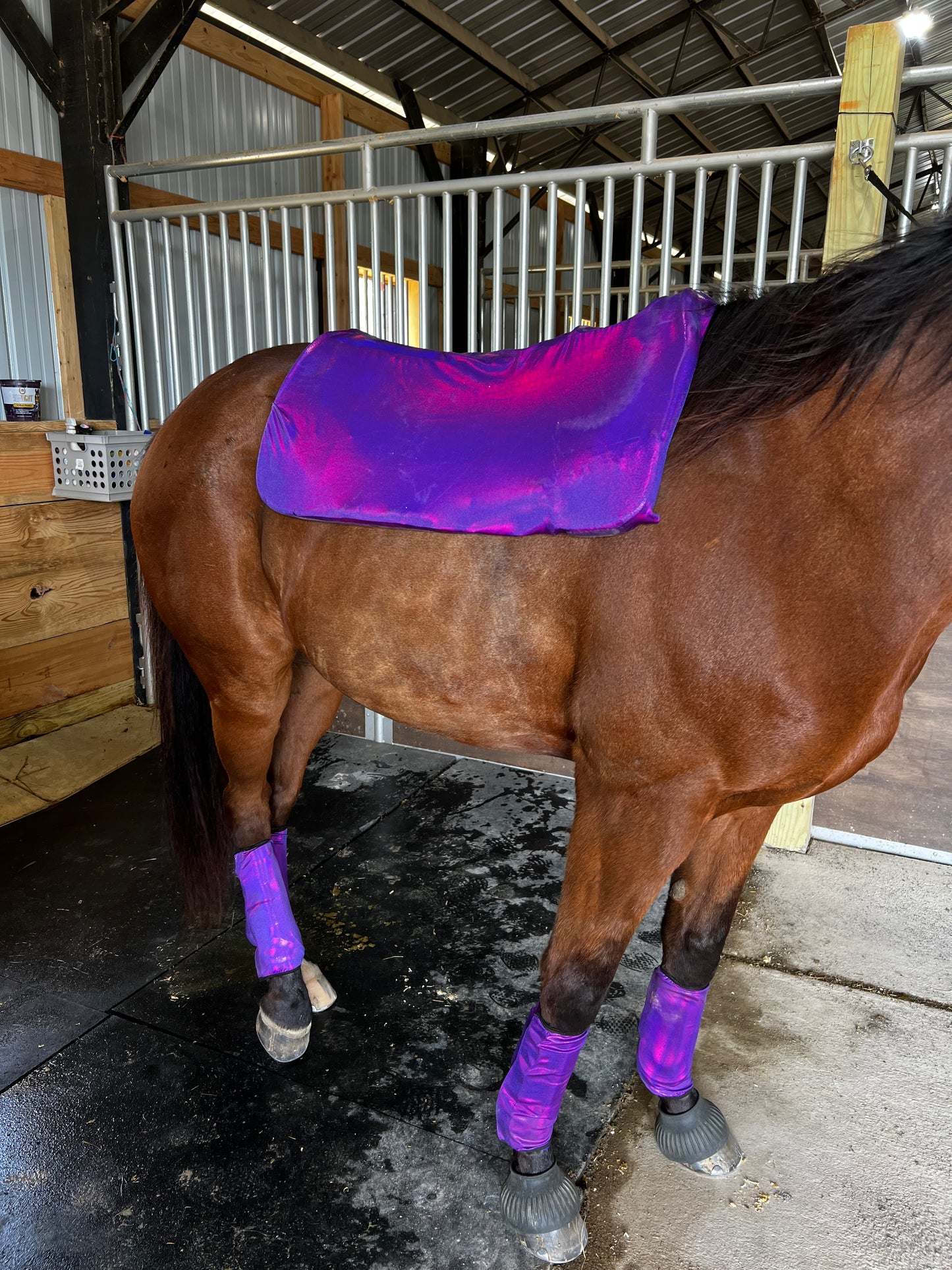 Western Saddle Pad COVER in Grape Holographic (Saddle Pad Cover Only)