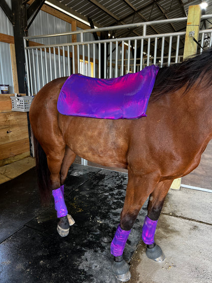 Western Saddle Pad COVER in Grape Holographic (Saddle Pad Cover Only)