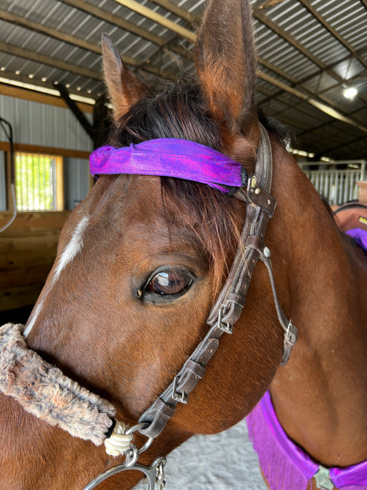 Grape Holographic Browband or Noseband Cover (ONE Cover Only)