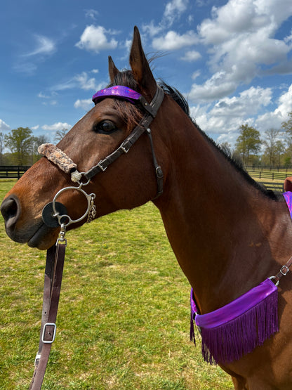Grape Holographic Browband or Noseband Cover (ONE Cover Only)