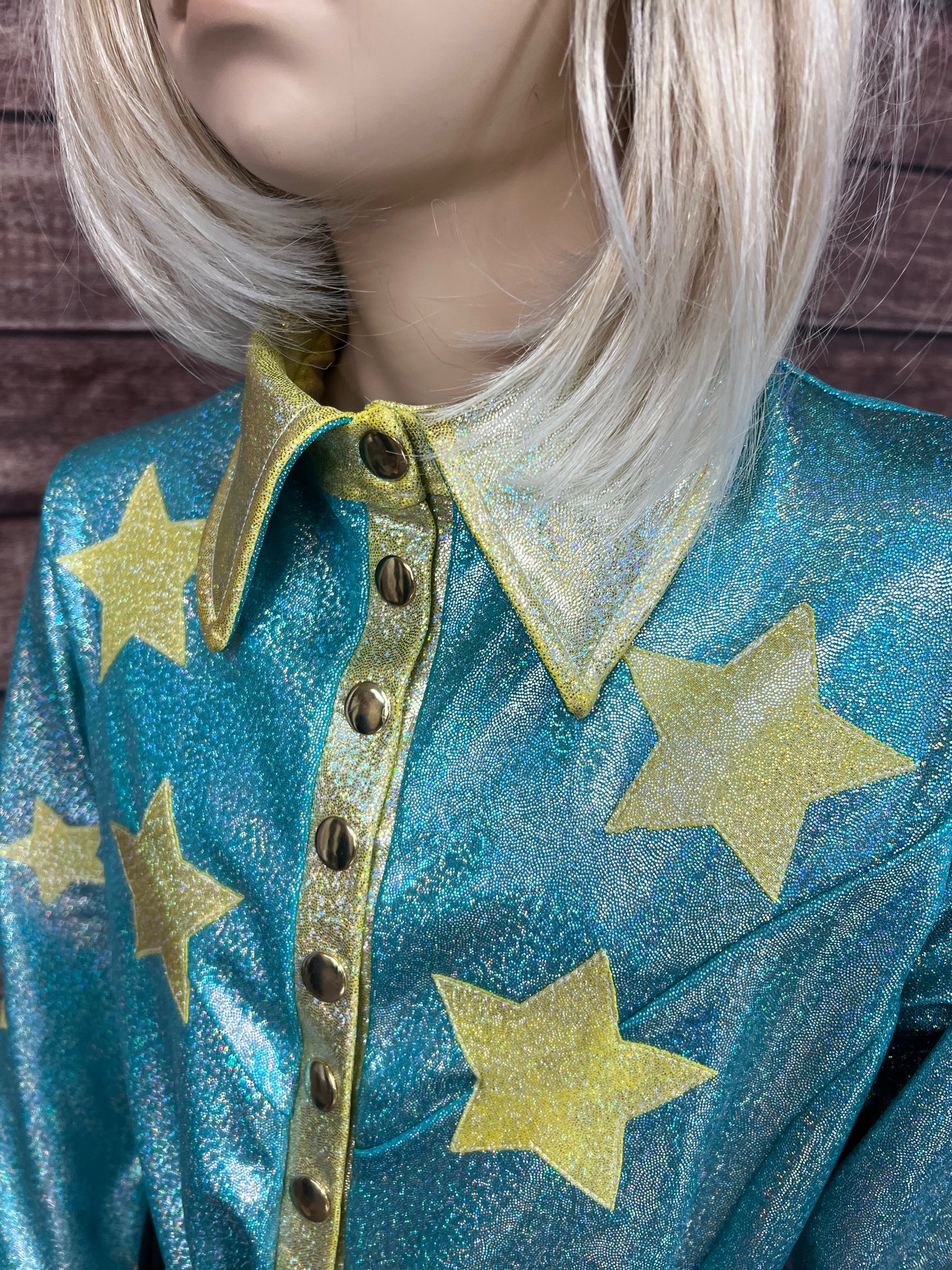 Seafoam Starshine Snap Front Rodeo Shirt