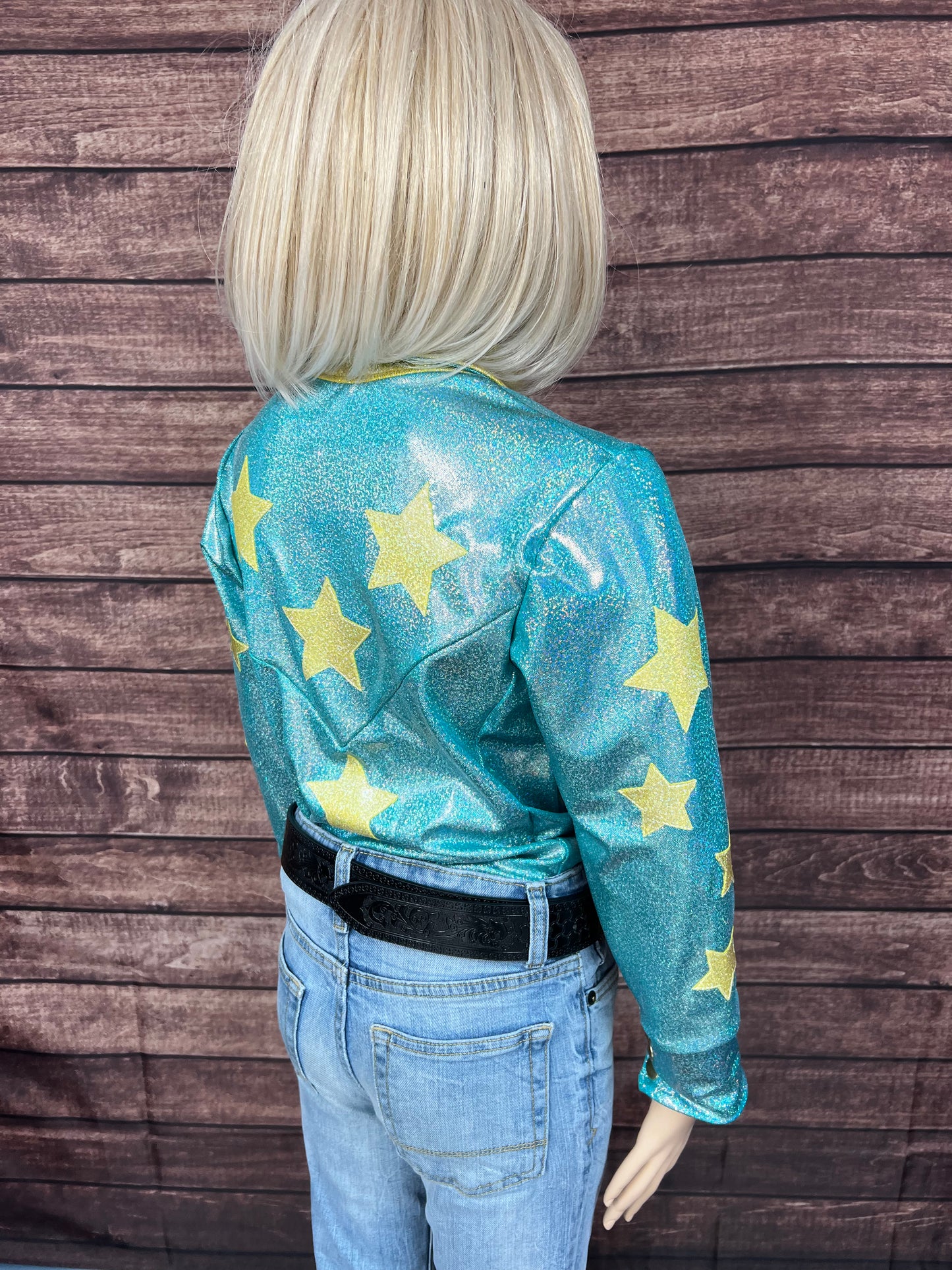 Seafoam Starshine Snap Front Rodeo Shirt