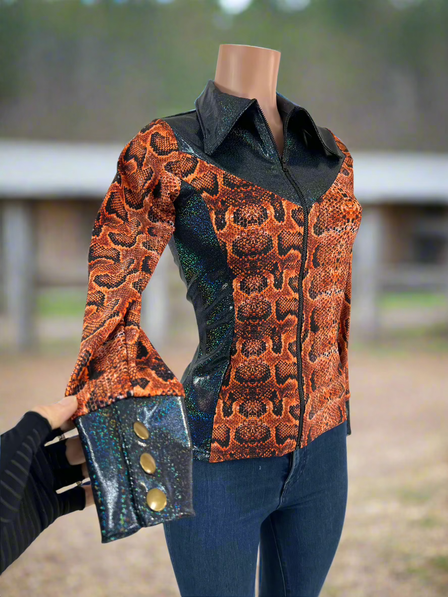 Ready To Ship SMALL Columbian Boa Rodeo Shirt – Riverside Rodeo Shirts