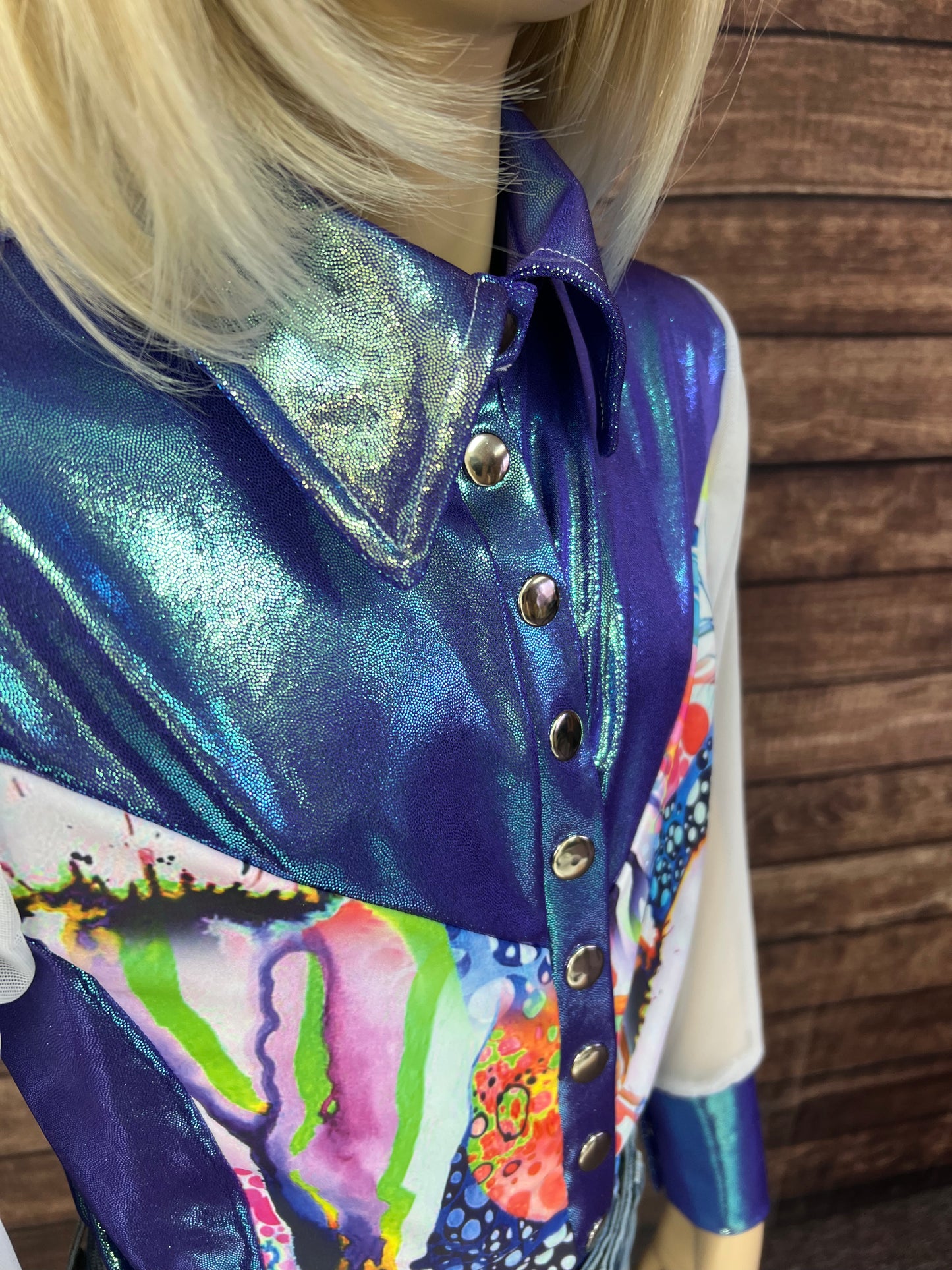 Kids Moonstone Desert Dreams Mesh Sleeve Snap Front Rodeo Shirt