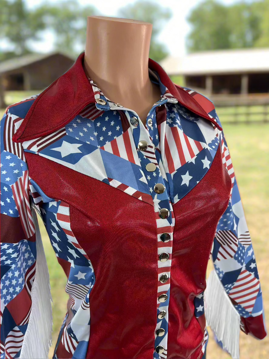 Americana Snap Front Rodeo Shirt Rodeo Shirt Riverside Rodeo Shirts 