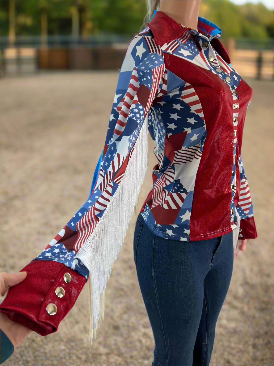 Americana Snap Front Rodeo Shirt Rodeo Shirt Riverside Rodeo Shirts 