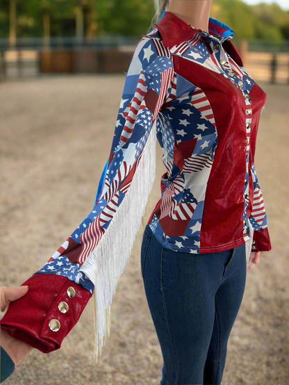 Americana Snap Front Rodeo Shirt Rodeo Shirt Riverside Rodeo Shirts 