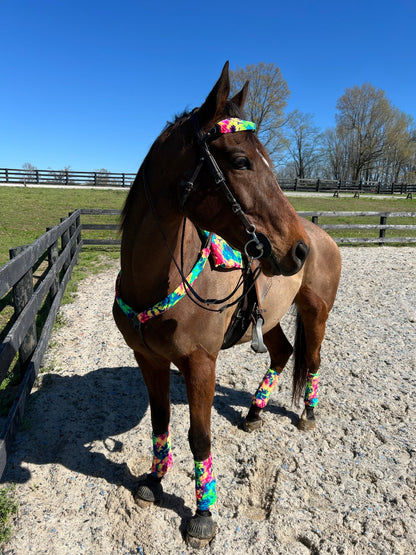 Acid Splash Tie Dye Breast Collar Cover (Covers ONLY) - Riverside Rodeo Shirts