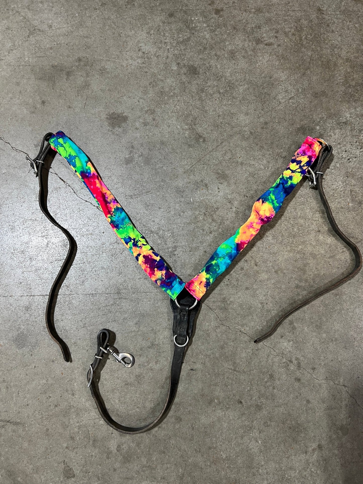 Acid Splash Tie Dye Breast Collar Cover (Covers ONLY) - Riverside Rodeo Shirts