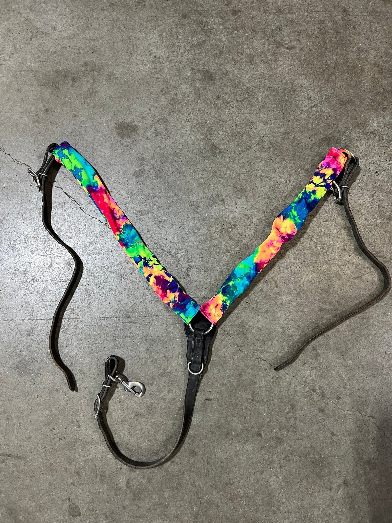Acid Splash Tie Dye Breast Collar Cover (Covers ONLY) - Riverside Rodeo Shirts