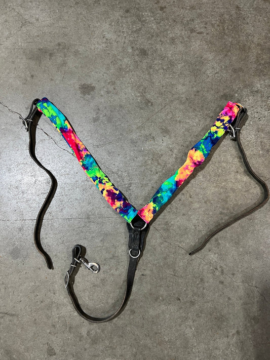 Acid Splash Tie Dye Breast Collar Cover (Covers ONLY) - Riverside Rodeo Shirts