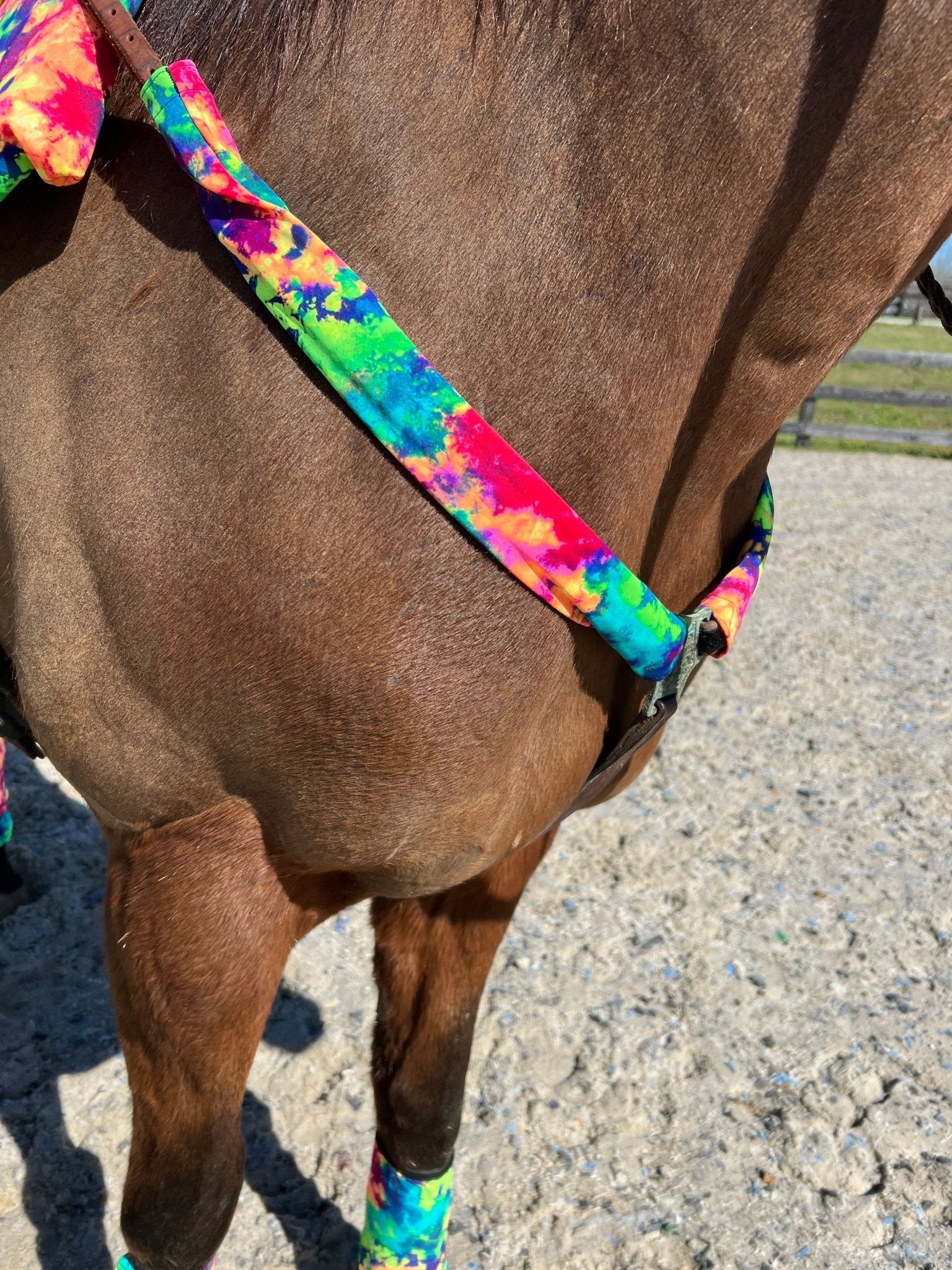 Acid Splash Tie Dye Breast Collar Cover (Covers ONLY) - Riverside Rodeo Shirts